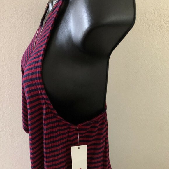 LUCY LOVE Boutique Red & Blue Stripe Charlise Tank Top size MEDIUM 🆕 - Picture 4 of 12